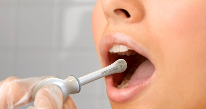 medical device packaging for the Butler disposable saliva swab